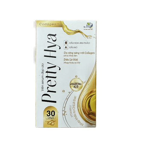 Viên Vitamin E Dưỡng Trắng Da Pretty Aloe - Tinh Dầu Jojoba & Lô Hội, Hỗ Trợ Giữ Ẩm, Ngăn Ngừa Lão Hóa - Hộp 30 Viên